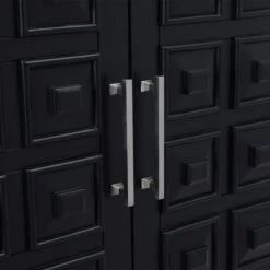 Sadie 2-Drawer Geometric Cabinet, Black -Furniture Store sadie 2 drawer geometric cabinet black 4