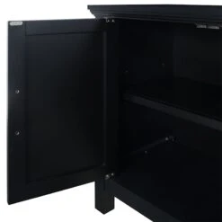 Sadie 2-Drawer Geometric Cabinet, Black -Furniture Store sadie 2 drawer geometric cabinet black 5