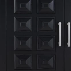 Sadie 2-Drawer Geometric Cabinet, Black -Furniture Store sadie 2 drawer geometric cabinet black 6