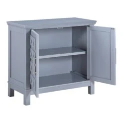 Sadie 2-Drawer Geometric Cabinet, Grey -Furniture Store sadie 2 drawer geometric cabinet grey 2