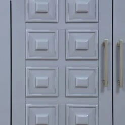 Sadie 2-Drawer Geometric Cabinet, Grey -Furniture Store sadie 2 drawer geometric cabinet grey 6