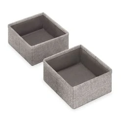 Set Of 4 Fabric Drawer Organizers, Black Herringbone 10 Set Of 4 Fabric Drawer Organizers, Black Herringbone -Furniture Store set of 4 fabric drawer organizers black herringbone 3