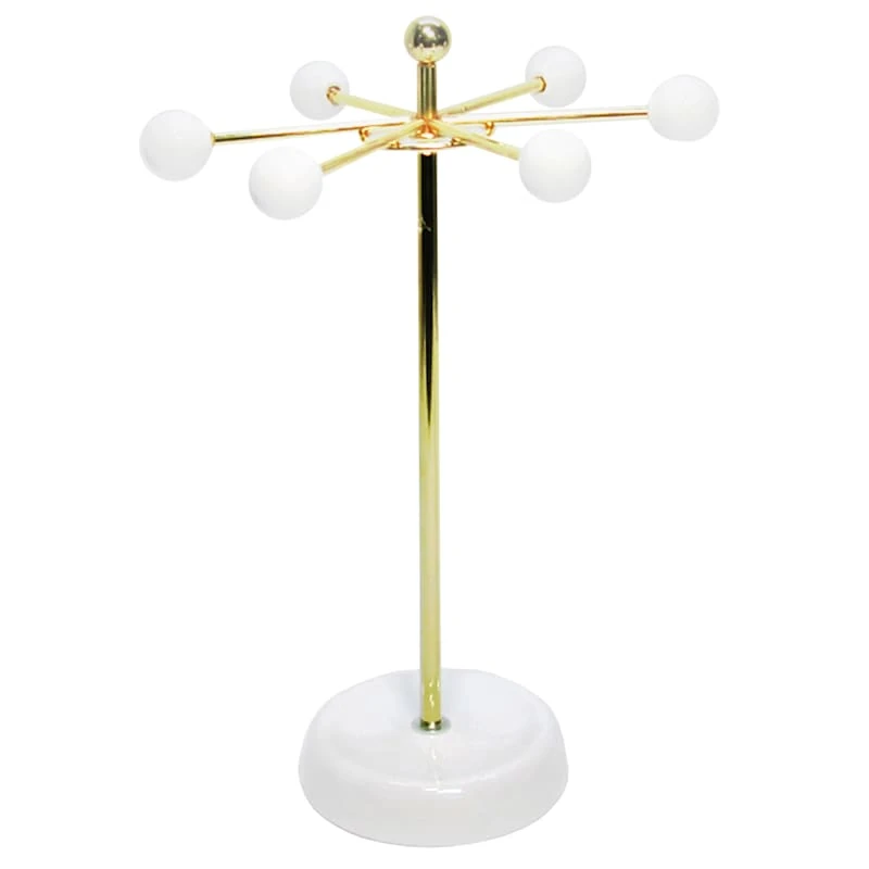 Sfera French White Ceramic & Gold Wire Jewelry Tree 1 Sfera French White Ceramic & Gold Wire Jewelry Tree