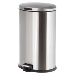 Stainless Steel Oval Pedal Trash Bin, 45l