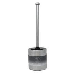 Steel Toilet Brush W Open Holder Satin