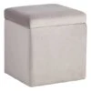 Stuart Square Storage Ottoman, Grey