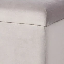 Stuart Square Storage Ottoman, Grey -Furniture Store stuart square storage ottoman grey 2