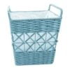 Tapered Rope Laundry Hamper Blue, Large