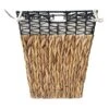 Tapered Square Water Hyacinth Laundry Hamper, Small
