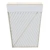 Tapered White Wood Rectangle Laundry Hamper