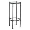 Tempered Glass Top With Black Metal Frame 2 Tier Plant Stand