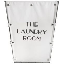 The Laundry Room Canvas Grey Laundry Hamper, Medium