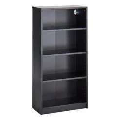 Theo Black Wooden Bookshelf