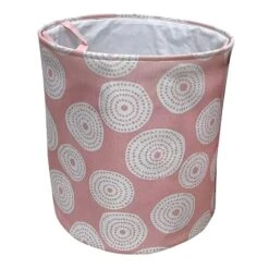 Tiny Dreamers Aussie Pink Circle Laundry Hamper, Medium