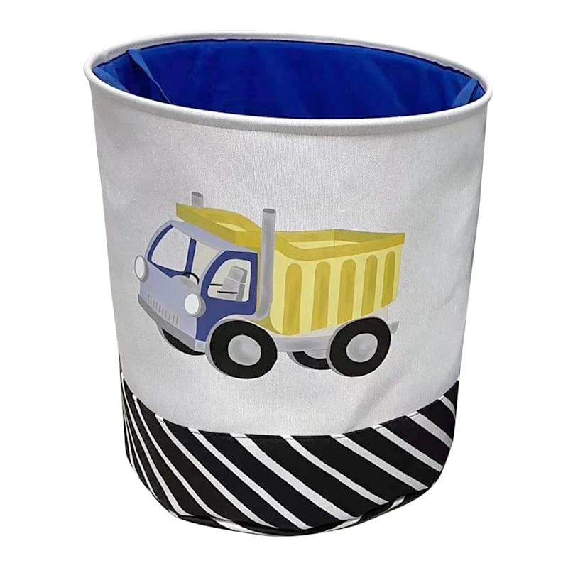 Tiny Dreamers Construction Graphic Laundry Hamper, Large 1 Tiny Dreamers Construction Graphic Laundry Hamper, Large