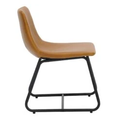 Tiny Dreamers Drake Kids Faux Leather Chair, Cognac -Furniture Store tiny dreamers drake kids faux leather chair cognac 2