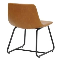 Tiny Dreamers Drake Kids Faux Leather Chair, Cognac -Furniture Store tiny dreamers drake kids faux leather chair cognac 3