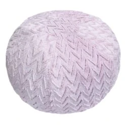 Tiny Dreamers Kids Chevron Plush Bean Bag, Lavender Fog