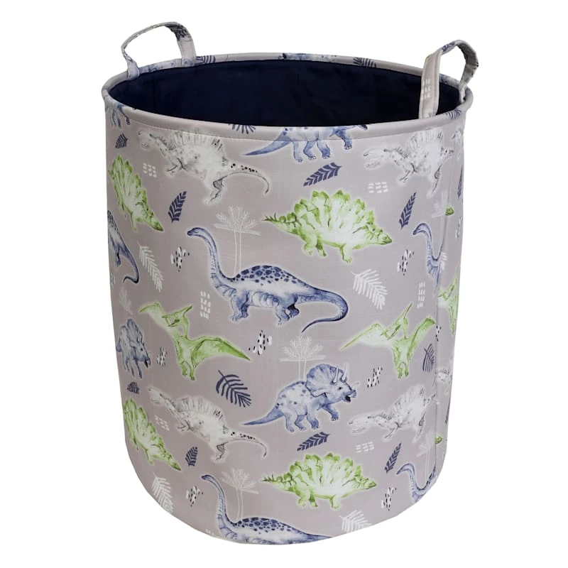 Tiny Dreamers Round Dinosaur Laundry Hamper, Medium 1 Tiny Dreamers Round Dinosaur Laundry Hamper, Medium
