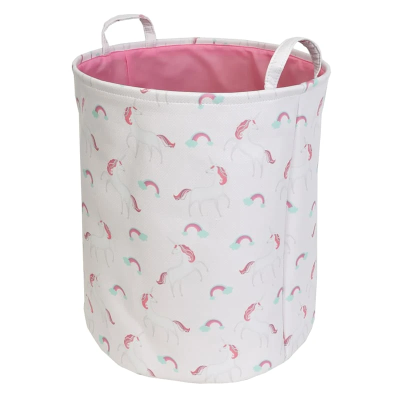 Tiny Dreamers Round Unicorn Kids Laundry Hamper, Medium 1 Tiny Dreamers Round Unicorn Kids Laundry Hamper, Medium