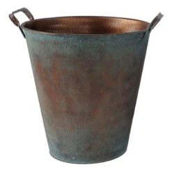 Tracey Boyd Antique Copper Basket, 14"