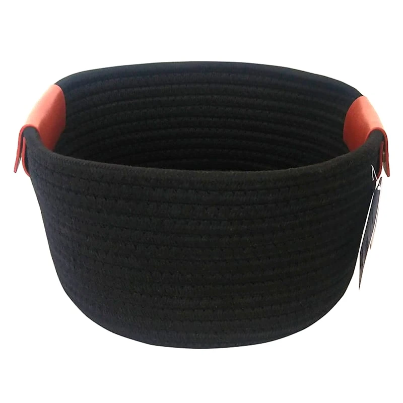 Trist Black Round Storage Bin, Large 1 Trist Black Round Storage Bin, Large