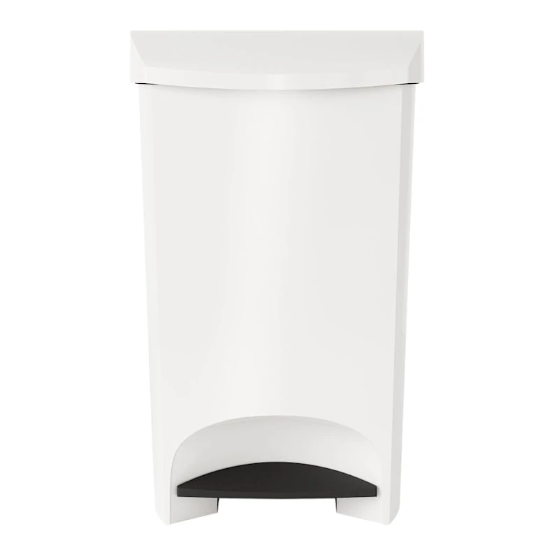 Two-Step White Trash Can, 12gal 2 Two-Step White Trash Can, 12gal - Image 2
