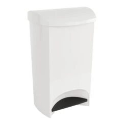 Two-Step White Trash Can, 12gal