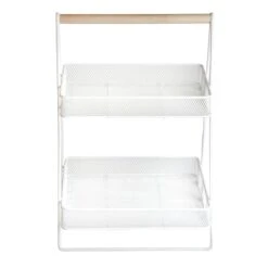 Ty Pennington 2-Tier Cozy Caddy, White Metal 3 Ty Pennington 2-Tier Cozy Caddy, White Metal -Furniture Store ty pennington 2 tier cozy caddy white metal 1