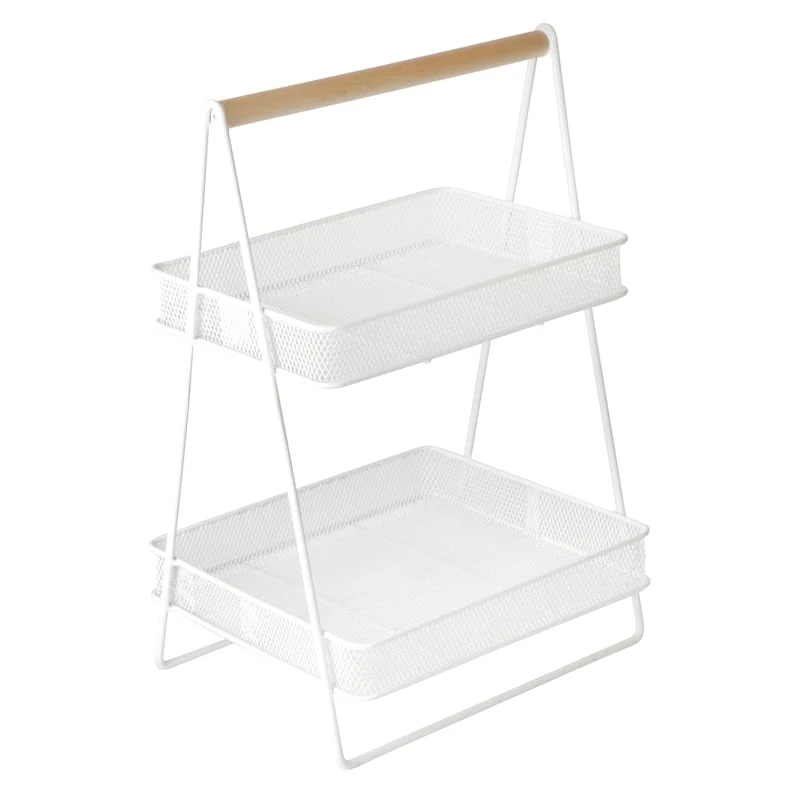 Ty Pennington 2-Tier Cozy Caddy, White Metal 1 Ty Pennington 2-Tier Cozy Caddy, White Metal