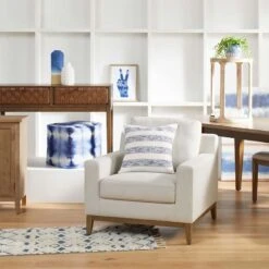 Ty Pennington Knox Upholstered Wooden Accent Chair -Furniture Store ty pennington knox upholstered wooden accent chair 4