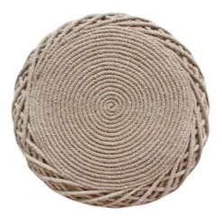 Ty Pennington Reid Twisted Ottoman, Wool Brown -Furniture Store ty pennington reid twisted ottoman wool brown 2