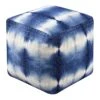 Ty Pennington Shyloh Shibori Print Pouf, Blue