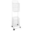 Ty Pennington White Double Hamper Cart