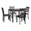 Uptown 5-Piece Dining Set, Black
