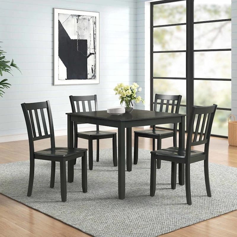 Uptown 5-Piece Dining Set, Black 7 Uptown 5-Piece Dining Set, Black - Image 7