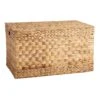 Water Hyacinth Storage Trunk With Flat Lid, Large