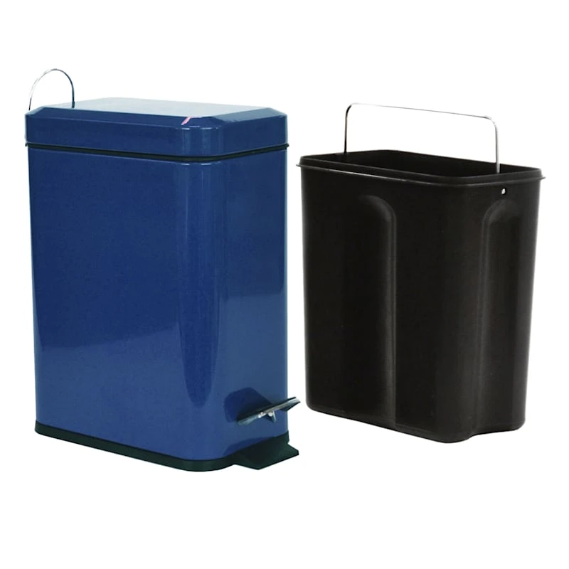 Weston Navy Blue Metal Step Can With Removable Liner, 5l 2 Weston Navy Blue Metal Step Can With Removable Liner, 5l - Image 2