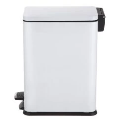White Rectangle Pedal Bin, 9.7l 9 White Rectangle Pedal Bin, 9.7l -Furniture Store white rectangle pedal bin 9.7l 2