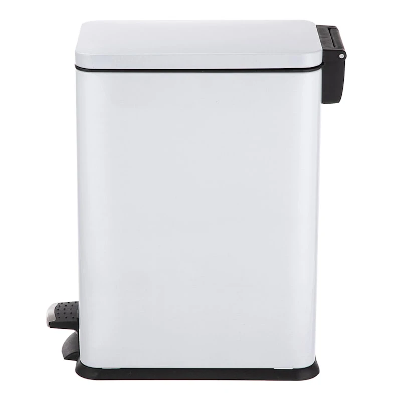 White Rectangle Pedal Bin, 9.7l 3 White Rectangle Pedal Bin, 9.7l - Image 3