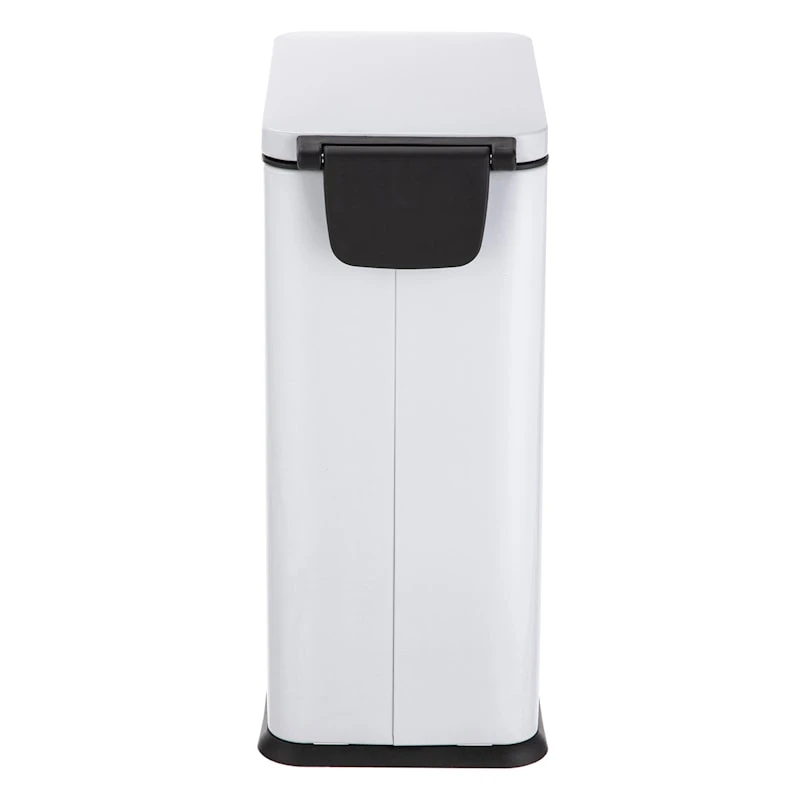 White Rectangle Pedal Bin, 9.7l 4 White Rectangle Pedal Bin, 9.7l - Image 4