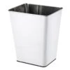 White Stainless Steel Open Top Bin, 11.7l