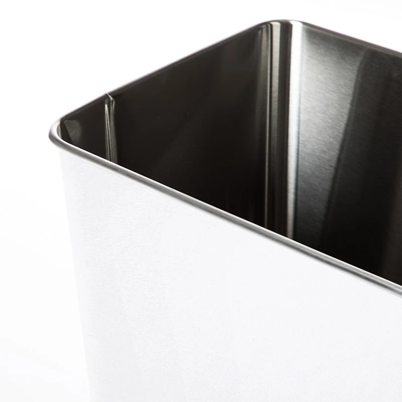 White Stainless Steel Open Top Bin, 11.7l 3 White Stainless Steel Open Top Bin, 11.7l - Image 3