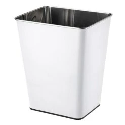 White Stainless Steel Open Top Bin, 11.7l