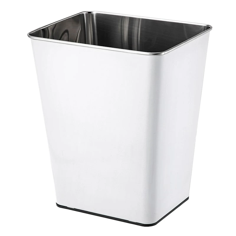White Stainless Steel Open Top Bin, 11.7l 1 White Stainless Steel Open Top Bin, 11.7l