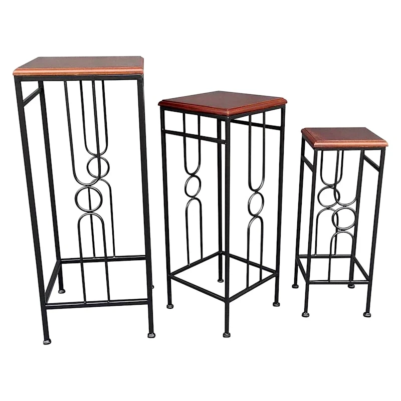 Wood Top Plant Stand, Small 1 Wood Top Plant Stand, Small