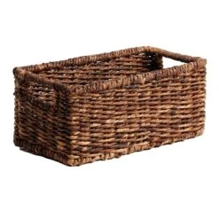 Woven Abaca Rectangle Shelf Tote, Medium
